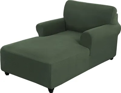 Obrázek produktu pro Chaise Longue Cover Stretch Chaise Longue Slipcover pro obývací pokoj Chaise Longue s dvojitým ramenem Chaise Longue Cover, Patina