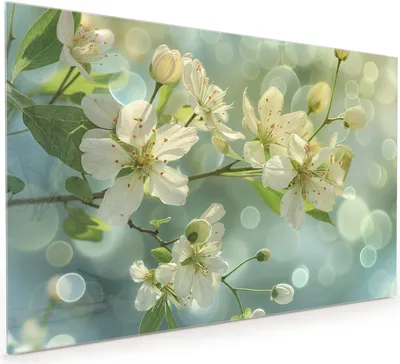 Produktbild von Küchenrückwand Spritzschutz Glas mit Motiv Fruehlingserwachen 40 x 40 cm