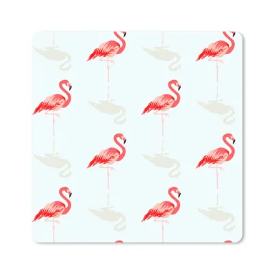 Produktbild von MuchoWow® Mauspad Mousepad Flamingo - Tiere - Muster 30x30 cm - Mousepads - Maus Mat - Pad - Mausunterlage - Gaming
