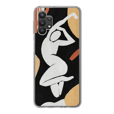 Produktbild von MuchoWow® Handyhülle Schutzhülle Hülle für Samsung Galaxy A32 5G Frau - Silhouette - Grau Silikon Softcase Handy Hülle - Softcase