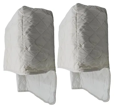 Armlehnenbezüge 2er-Set, wasserabweisend, 56x51x20 cm, elfenbeinweiß