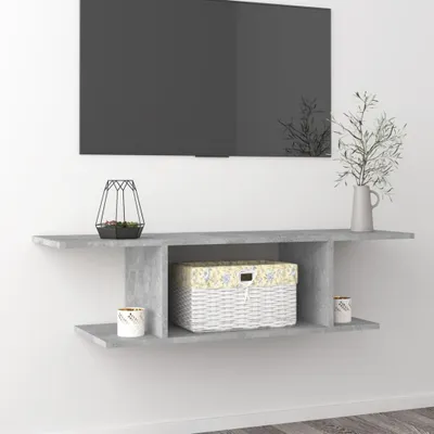 Image de Maison Exclusive - Meuble TV gris béton 103x30x26,5 cm