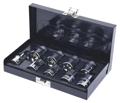 Obrázek produktu pro KS TOOLS 918.4410 - Steckschlüssel-Satz - 1/2" - 9 Kopf/Köpfe - Chrom-Vanadium-Stahl - DIN 3120 - ISO 1174 - 1 kg