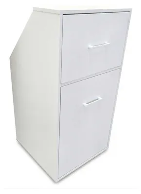 Produktbild von VDD – Schrank mit schräger Wand – Dachbodenschrank – Kommode – Aufbewahrungsschrank – Weiß