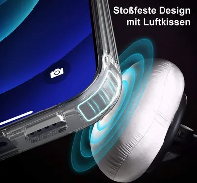 Produktbild von Hochwertige Hülle mit Kameraschutz für iPhone 13 Pro Max Schutz Case + Display Schutzglas 9H Panzerglas