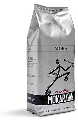 Produktbild von Mokarabia Silver, 1 kg Kaffeebohnen – Intensiver, kräftiger und aromatischer italienischer Espresso