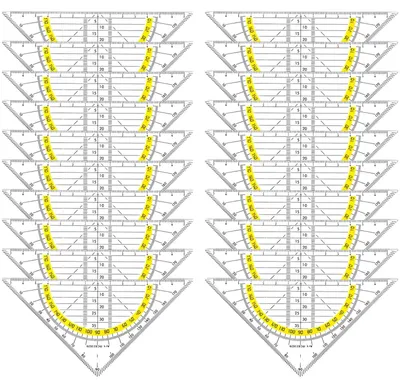 Imagen del producto de Transportador 15 cm - Flexible/Irrompible - Transparente - Transportador - 20 piezas - Medición/Dibujo preciso - Instrumento de medición