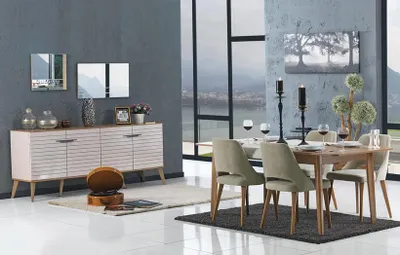 Produktbild von Esszimmer Tischgruppe Essgruppe Tisch Esstisch Essgruppe Tisch 4Stühle 5tlg