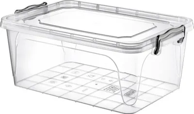 Produktbild von Aufbewahrungsbox Aufbewahrungsbehälter Transparentbox Kunststoffbox Klappbox Plastikbox mit Deckel 13L