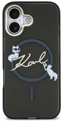 Immagine prodotto di Custodia Karl Lagerfeld Iml Choupettes Karl  Script Logo Magsafe per iPhone Air, nera