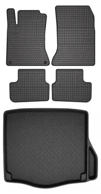 Produktbild von Gummimatten + Kofferraumwanne für Mercedes-Benz CLA C117 2013-2019 – Schwarz, passgenau – Wielganizator SolidPRO
