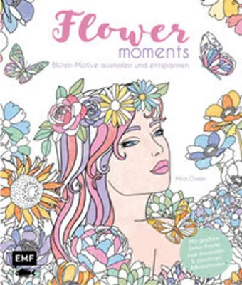 Produktbild von Flower moments - Traumhafte Blüten-Motive ausmalen und entspannen