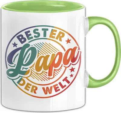 Produktbild von Bester Papa Der Welt Tasse Geschenk Zum Vatertag Von Tochter Sohn Becher (Grün)