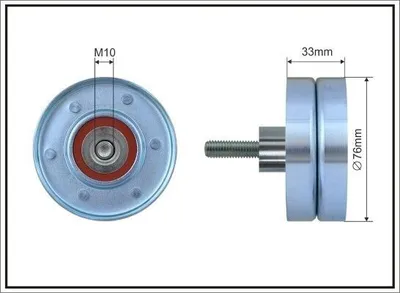 Produktbild von CAFFARO 500286 Umlenkrolle Keilrippenriemen 76mm für FORD TRANSIT Bus (FD, FB, FS, FZ, FC) TRANSIT Kasten (FA) TRANSIT Pritsche/Fahrgestell