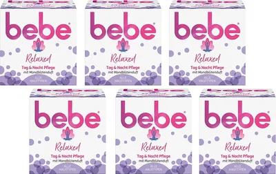 Produktbild von Bebe Young Care Relaxing Nachtpflege Gesichtscreme Pflege Trocken Haut 6x 50ml