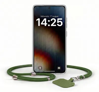 Produktbild von Handyhülle für Samsung Galaxy S22 mit Handykette Band in Grün Kordel Hülle Case Schutzhülle Transparent