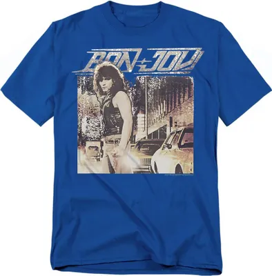 Image de Bon Jovi - T-shirt "Runaway" pour homme/femme unie TV20675 (L) (Bleu roi)