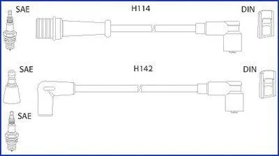 Produktbild von HITACHI 134485 Zündkabelsatz Zündleitungssatz