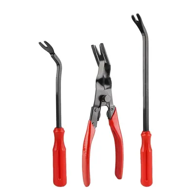 Image de Jeu de 3 outils pour garnitures automobiles, pince pour retirer les clips automobiles, jeu d'outils automobiles pour garnitures de portes - CLIPREM