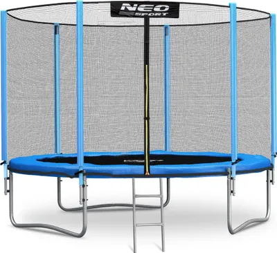 Produktbild von Trampolin 312cm Blau mit Sicherheitsnetz und Leiter Belastbarkeit 150kg