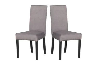 Productafbeelding van Eetkamerstoel, massief eikenhout, stoel, set van 2, model Roma 2, zwart