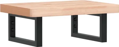 Produktbild von vidaXL Waschbeckenregal Wandmontage Stahl und Massivholz Buche