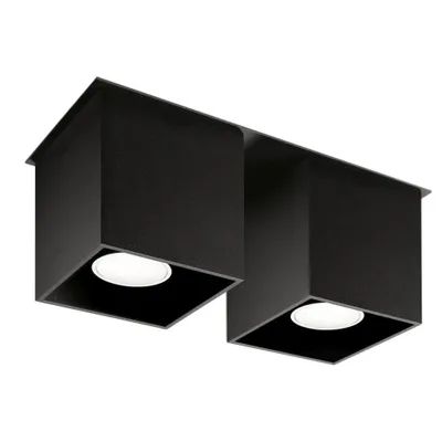 Zdjęcie produktu dla Reflektor spot QUAD czarny 2xGU10x40W metal wym:12x26x10cm IP20 Sollux Lighting