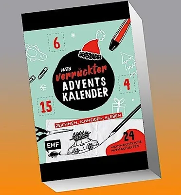 Immagine prodotto di Mein verrückter Adventskalender - Das Mitmachbuch: zeichnen, schneiden, kleben