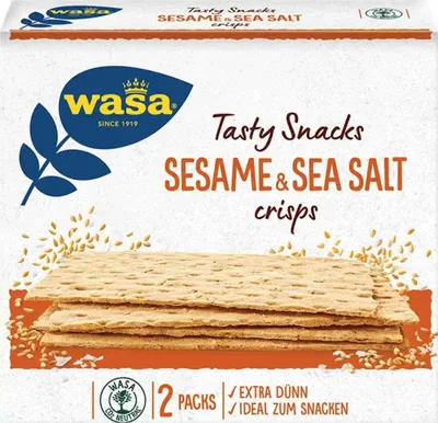 Obrázok produktu pre Wasa Crispbread Delicate Crisp Sezam a morská soľ (190g balenie)