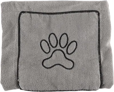 Produktbild von Saugfähige Hundebadetücher mit Taschen aus Mikrofaser, schnelltrocknende Haustierhandtücher (100 x 50 cm)