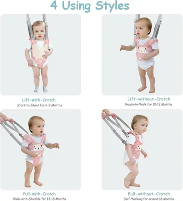 Sichere Laufgurt-Harndas für Babys 9-24 Monate Laufhilfe mit Griff