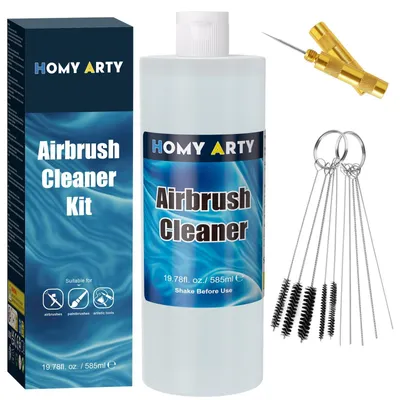 Productafbeelding van Airbrush Reinigingsset met 590 ml Reiniger en Borstels