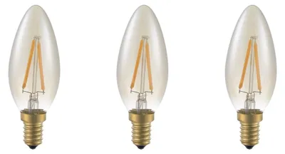 Produktbild von SPL E14 LED Filamentlampe C35 2W 2200K Extra Warmweiß Dimmbar 3 Stück