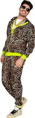 Obrázek produktu pro Leopardí 80. léta, velikost XL, top a kalhoty, 80. léta, Widmann