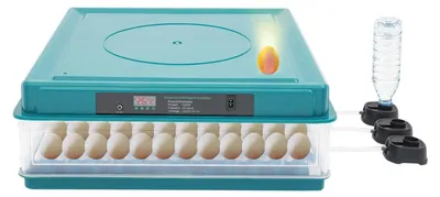 Obrázek produktu pro Automatický líhovač – inkubátor pro drůbež – kapacita 130 vajec – automatické otáčení – digitální regulace teploty 37,8 °C – 100 W – plast – zelený