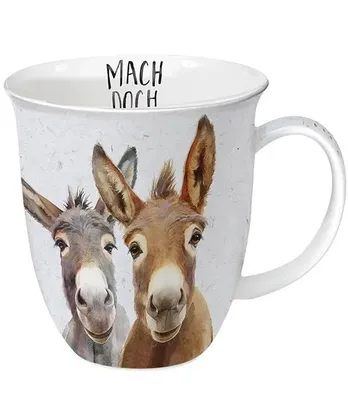 Produktbild von Kaffeebecher Eselkumpel, Kaffeetasse Tassen Teetassen Kaffeepott Henkelbecher, Esel, Tiere, Freunde