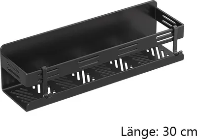 Produktbild von Gewürzregal Selbstklebend, Gewürzregal Hängend Mit 2 Abnehmbaren Haken, Gewürzregal organizer für Küche, Länge: 30 cm
