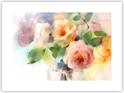 Produktbild von Poster - Poster ohne Rahmen - Rose Blume Garten - 40x30 cm - Wand Bild - Wanddeko - Wandbilder - Kunstposter - Wandposter - Bilder - Kunstdruck - Wanddekoration - Wandbild - P2XAA40x30-3910