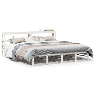 Produktbild von vidaXL Massivholzbett ohne Matratze Weiß 200x200 cm Kiefernholz
