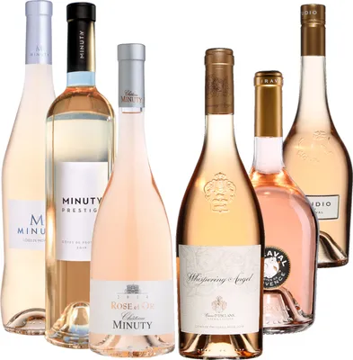 Produktbild von Best Of Provence  - Minuty : M & Prestige & Rose et Or / Miraval : Studio & Jolie-pitt / Esclan : Whispering Angel - Rosé Côtes de Provence 2024 75cl