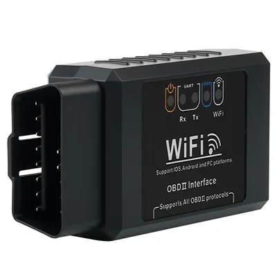 Produktbild von ELM327 OBD2 WiFi Auto Diagnosegerät V1.5, OBDII Scanner für iOS Android Windows, Fehlercode Leser, Echtzeit-Daten
