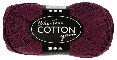 Image de Fil de coton, prune, 50gr, 170 m