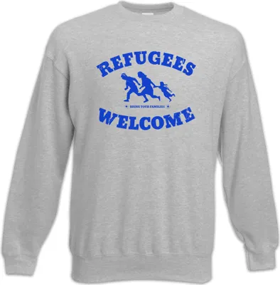 Produktbild von Urban Backwoods Refugees Welcome II, Sweatshirt, Farbe: Hellgrau, Größe: L