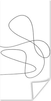 Produktbild von MuchoWow® Poster Linienkunst - Minimalismus - Abstrakt 60x120 cm - Wandschmuck