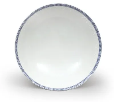 Produktbild von Thun 1794 Kompottschale, Porzellan, 23 cm, weiße Spitze, blauer Rand, Thun