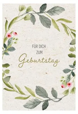 Produktbild von Brunnen Faltkarte Geburtstag mit Goldfolie und Umschlag, 16,2 x 11,4 cm, 6 Stück