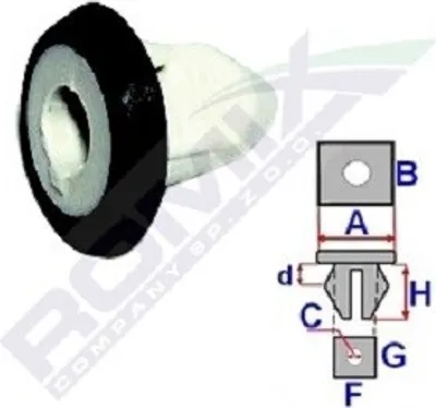 Image de Clips de fixation Rivets en plastique Rivets de pression Panneaux de porte (C8)