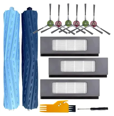 Produktbild von Ersatzteile Zubehör für Ecovacs Deebot Ozmo T9 AIVI T9 AIVI+ T9 PRO T9 MAX Staubsauger, inkl. 2 Hauptbürsten, 3 Filtern, 6 Seitenbürsten, 2 Werkzeugen