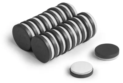 Ferritmagnete 20 mm Ø x 3 mm, Klebeschaum, 0,6 kg, 20 Stück