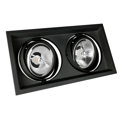 Imagen del producto de Luminaria empotrada Spectrum MDD MAXI, color , rectangular, 18,6x33,6 cm, con sistema de inclinación, para 2 bombillas AR111 con casquillo GU10